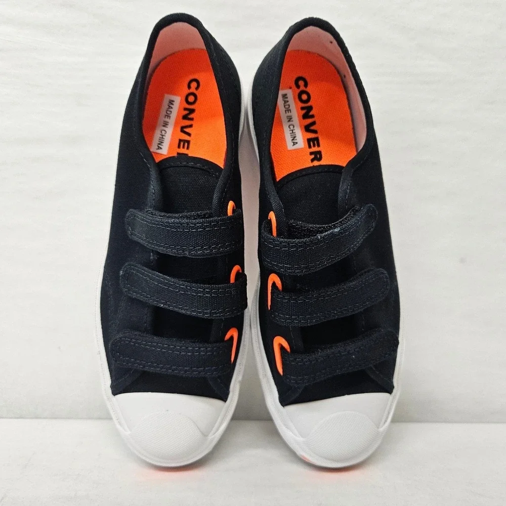 Converse Jack Purcell 3V OX Sneakers 168136C Black Total Orange Women's‎ Size 9